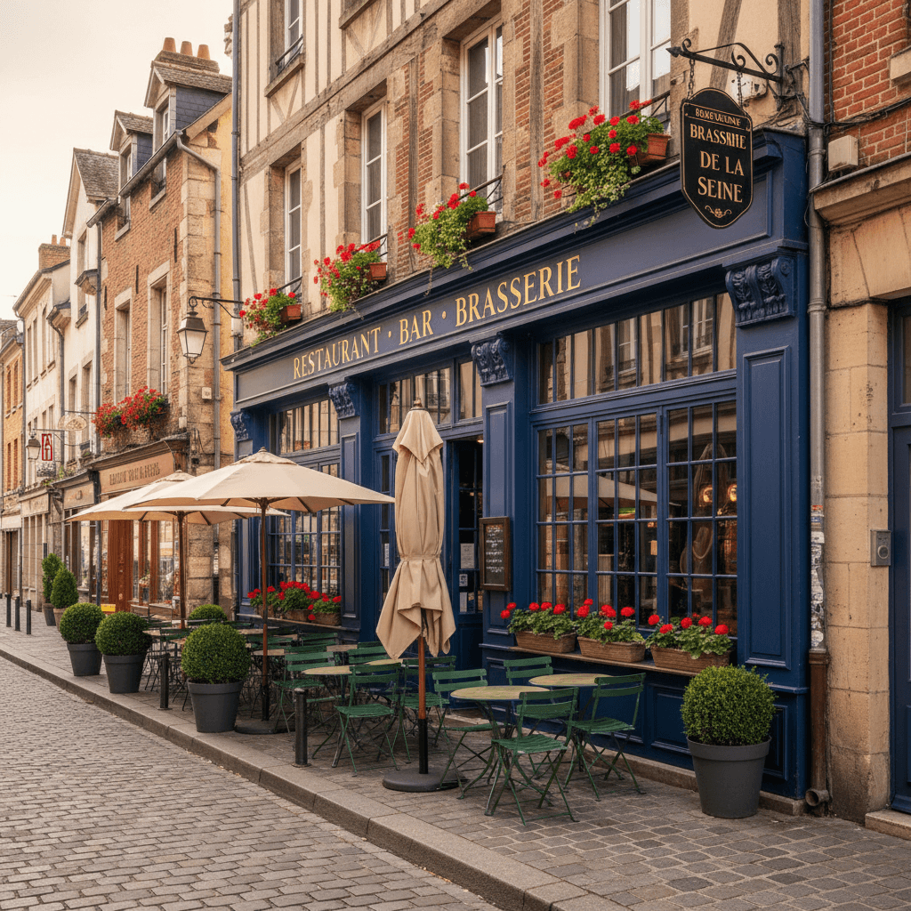 Bar-brasserie 300m² à Rouen : terrasse - licence IV