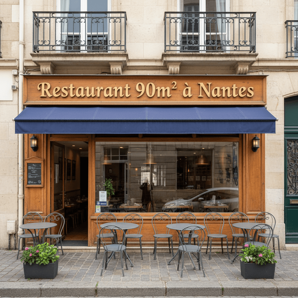 Restaurant 90m² à Nantes : terrasse - extraction