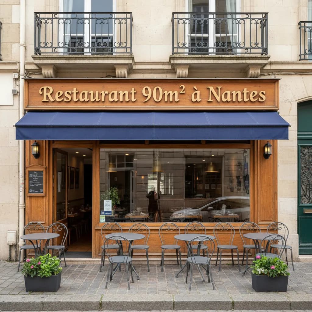 Restaurant 90m² à Nantes : terrasse - extraction - Image 1