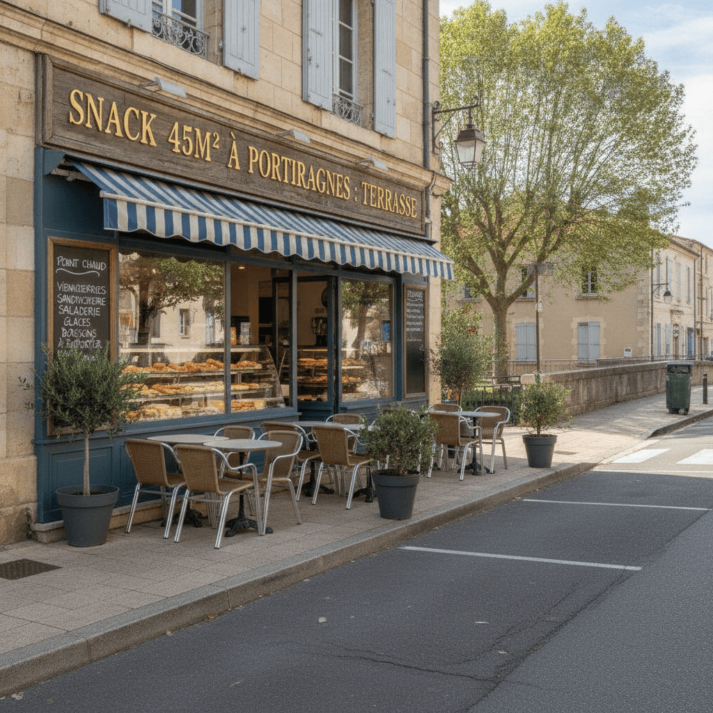 Snack 45m² à Portiragnes : terrasse
