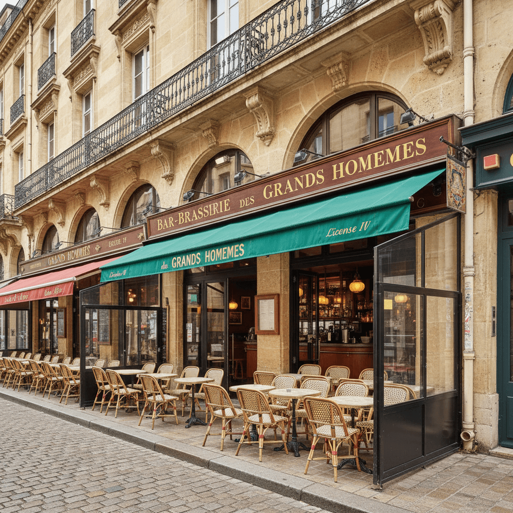 Bar-brasserie 100m² à Bordeaux : terrasse - licence IV
