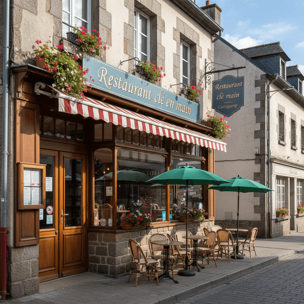 Restaurant 127m² à Guingamp : terrasse - licence IV - Image 1