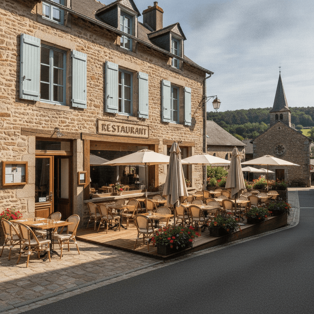 Restaurant 250m² à Saint-Merd-Les-Oussines : terrasse - licence IV - Image 1