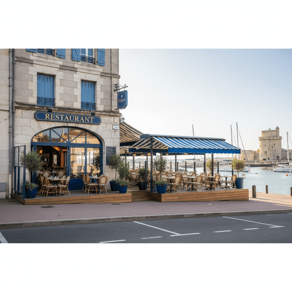 Restaurant à La Rochelle : terrasse - extraction - Image 1