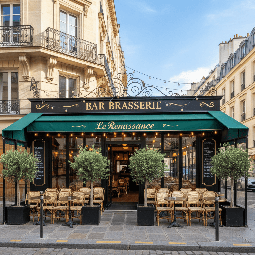 Bar-brasserie 90 couverts à Paris : terrasse - licence IV en redressement