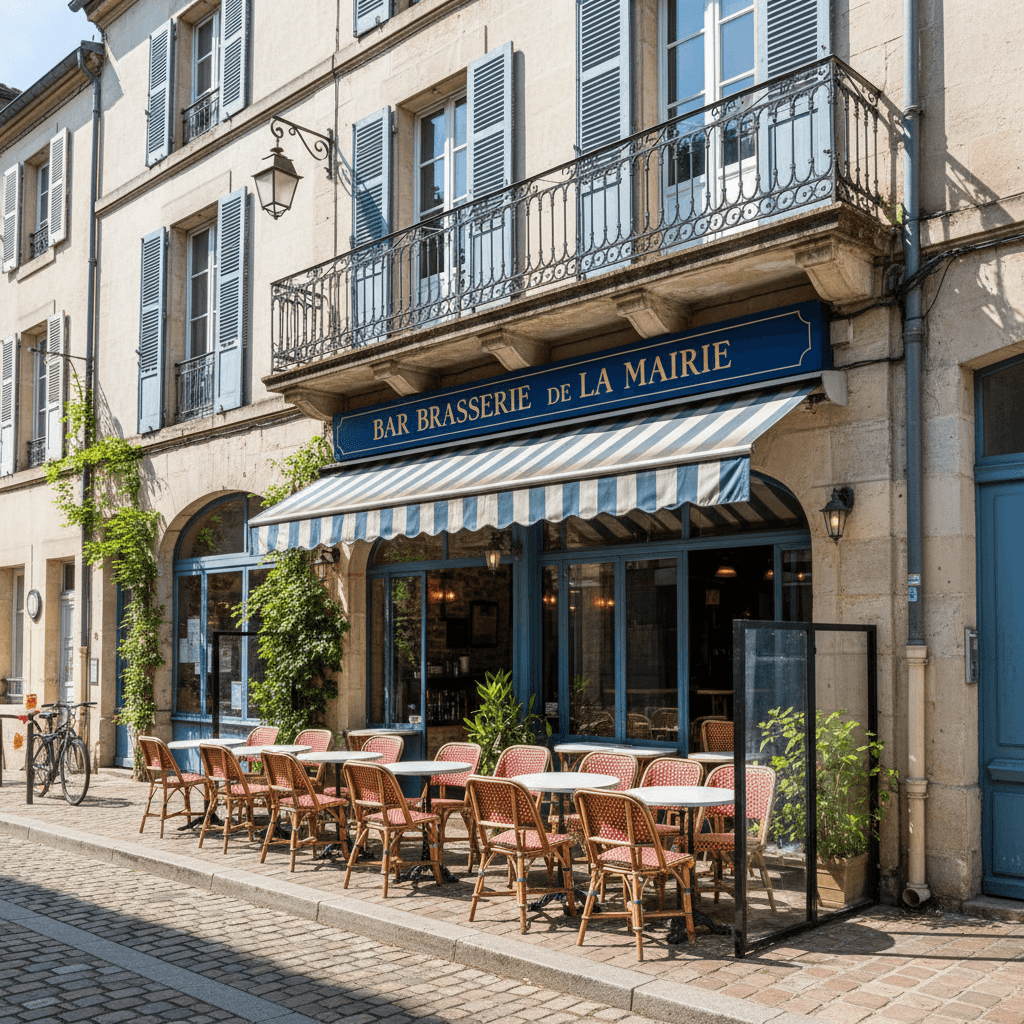 Bar-brasserie 150m² à Saint-Aignan : terrasse - licence IV - Image 1