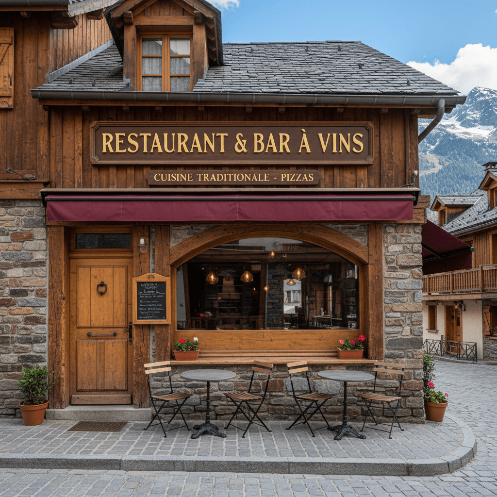 Restaurant à Bourg-Saint-Maurice : terrasse - extraction - Image 1