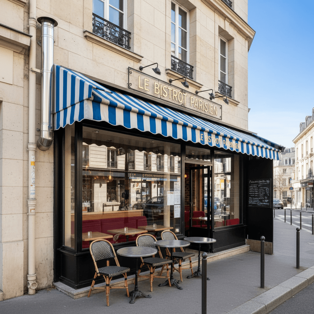 Restaurant 10 couverts à Clichy : terrasse - extraction - Image 1