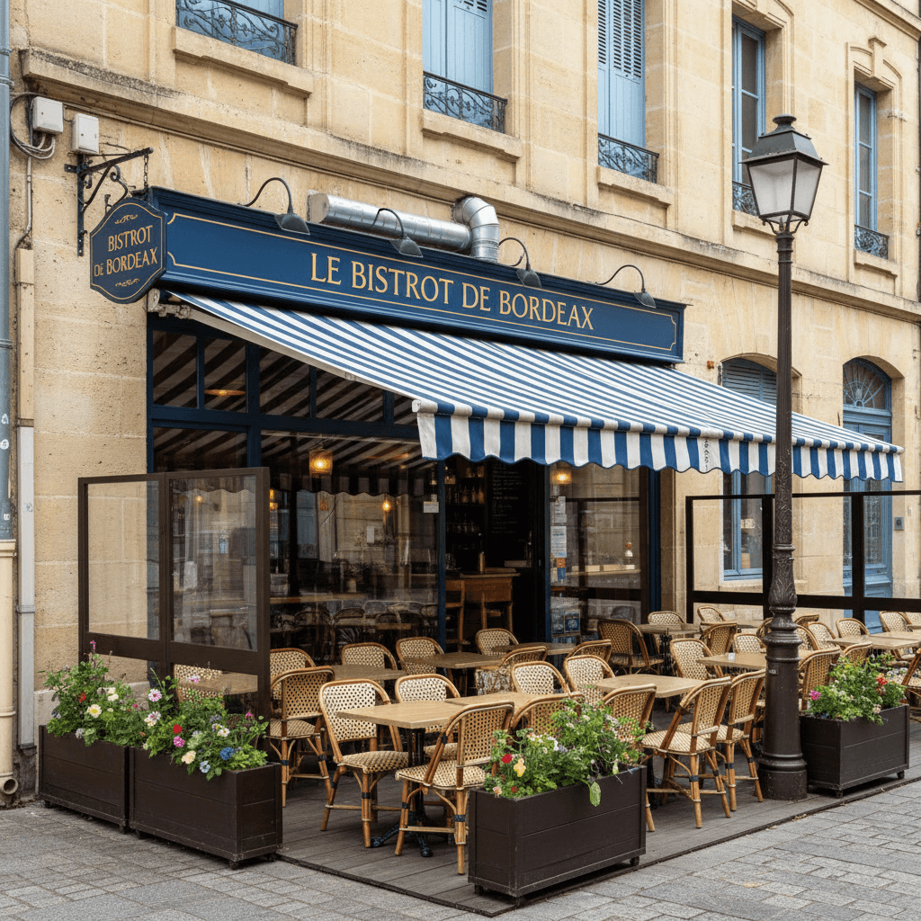 Restaurant 140m² à Bordeaux : terrasse - extraction