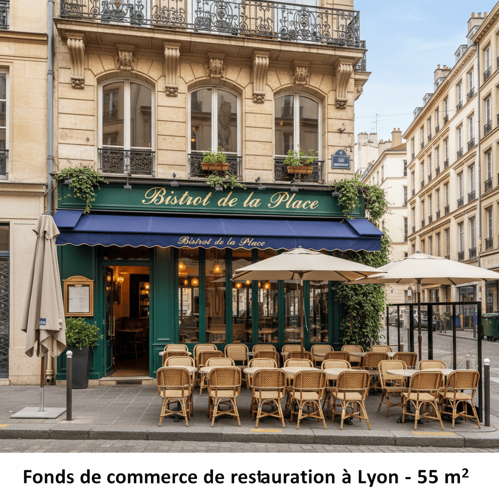 Restaurant 55m² à Lyon : terrasse - extraction