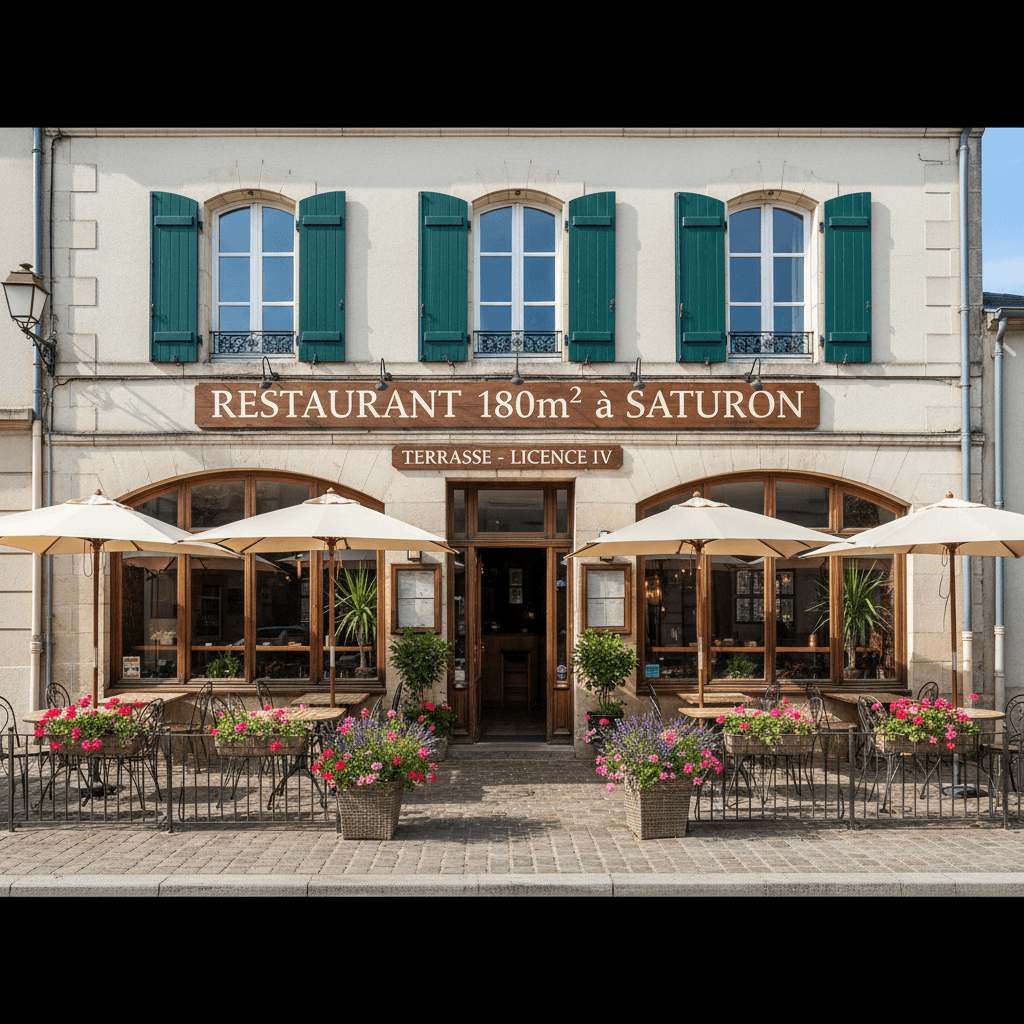 Restaurant 180m² à Sautron : terrasse - licence IV - Image 1