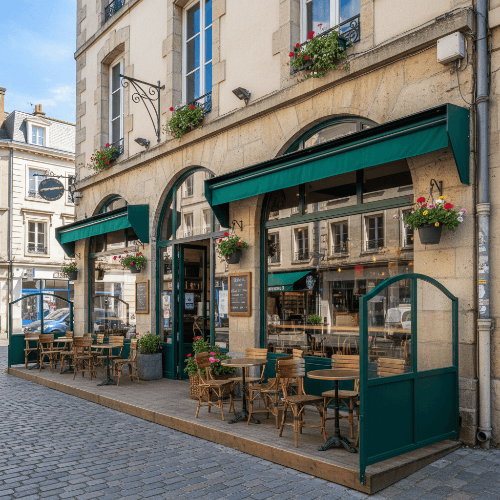 Bar-brasserie 35m² à Nantes : terrasse - licence IV