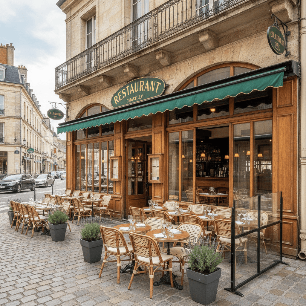 Restaurant 370m² à Chantilly : terrasse - licence IV