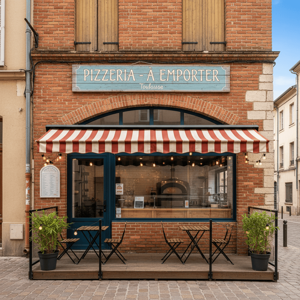 Fast-food 130m² à Toulouse : terrasse - extraction