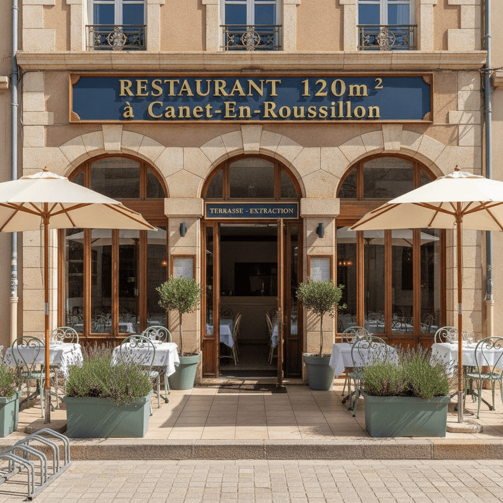 Restaurant 120m² à Canet-En-Roussillon : terrasse - extraction - Image 1