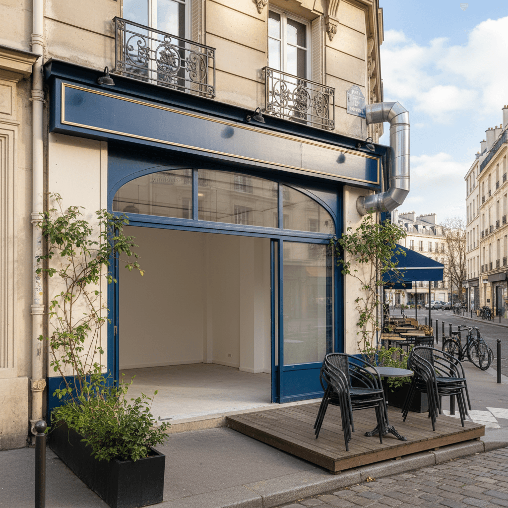 Local vide 96m² à Paris : extraction