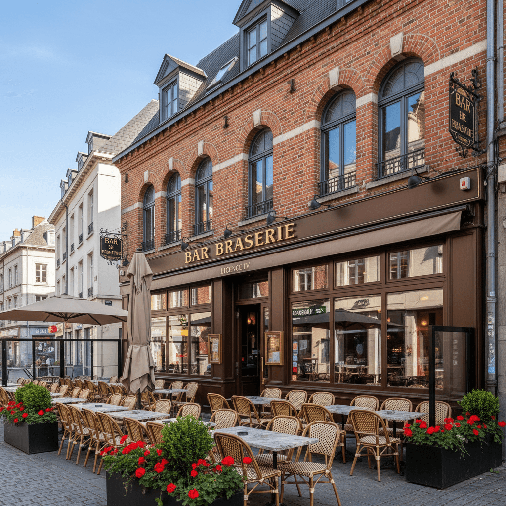 Bar-brasserie à Lille : terrasse - licence IV