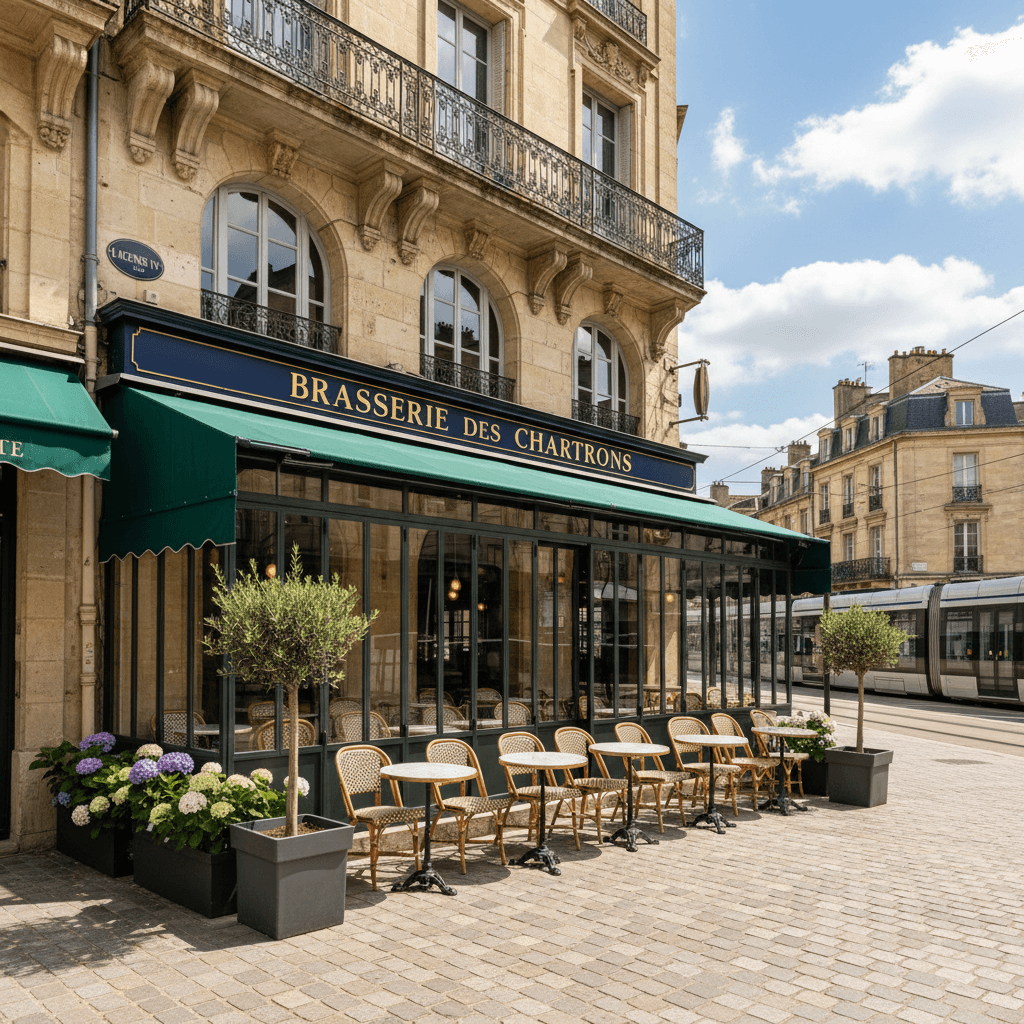 Bar-brasserie 390m² à Bordeaux : terrasse - licence IV