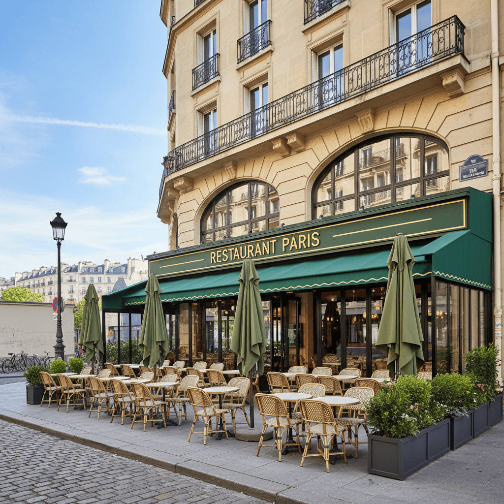 Restaurant 150 couverts à Paris : terrasse - licence IV en liquidation judiciaire - Image 1