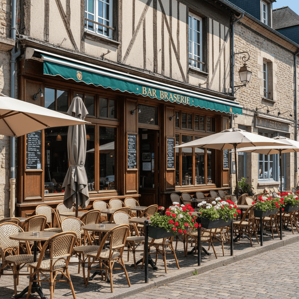 Bar-brasserie 90m² à Gisors : terrasse - cuisine équipée - Image 1