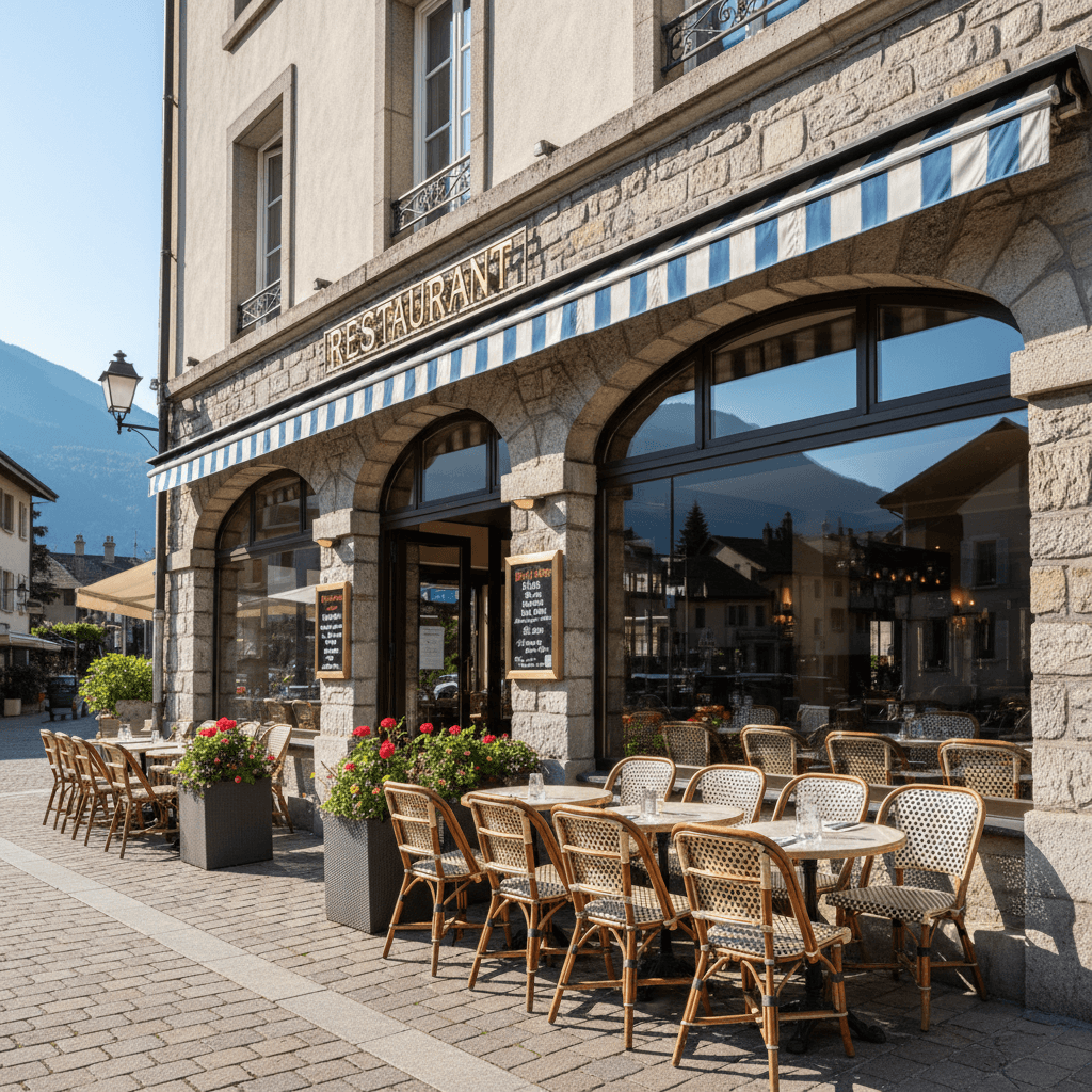Restaurant 82m² à Évian-Les-Bains : terrasse - licence IV - Image 1