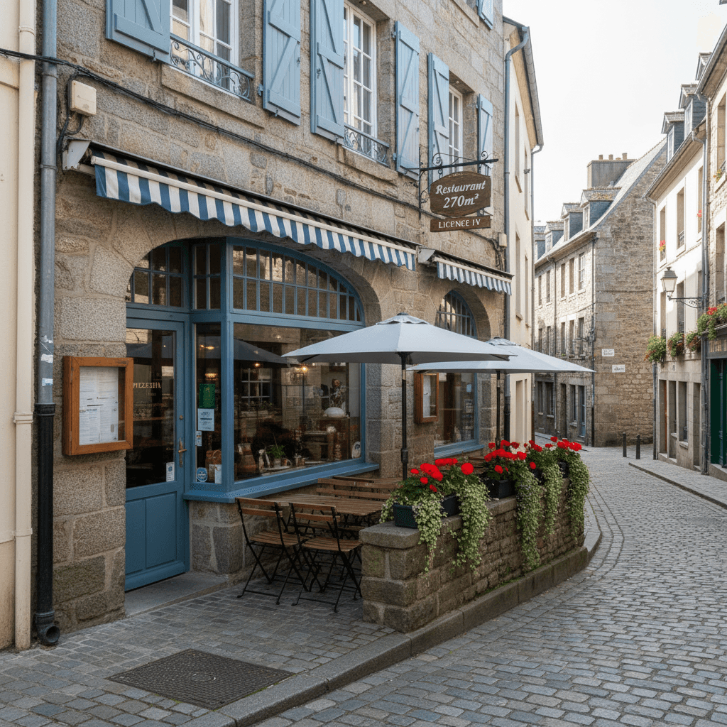 Restaurant 270m² à Morlaix : terrasse - licence IV - Image 1