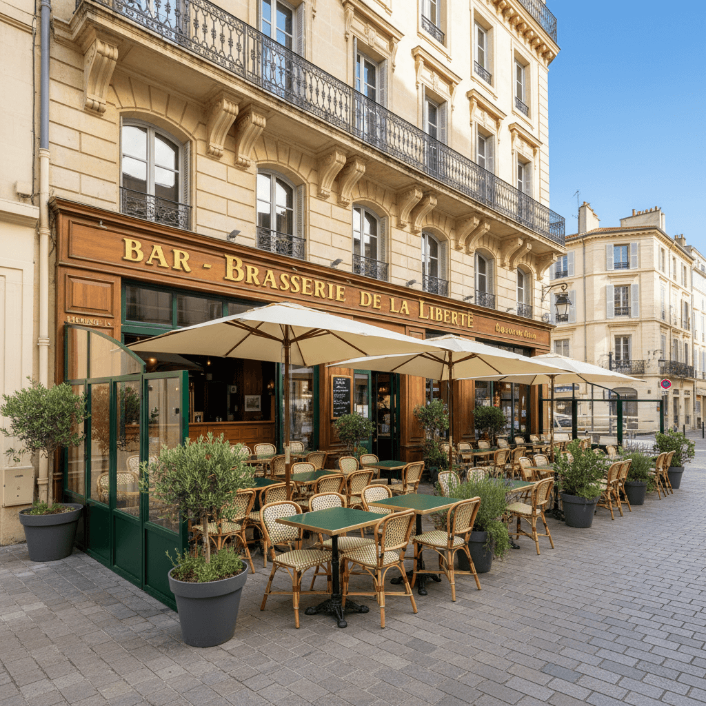 Bar-brasserie à Toulon : terrasse - licence IV