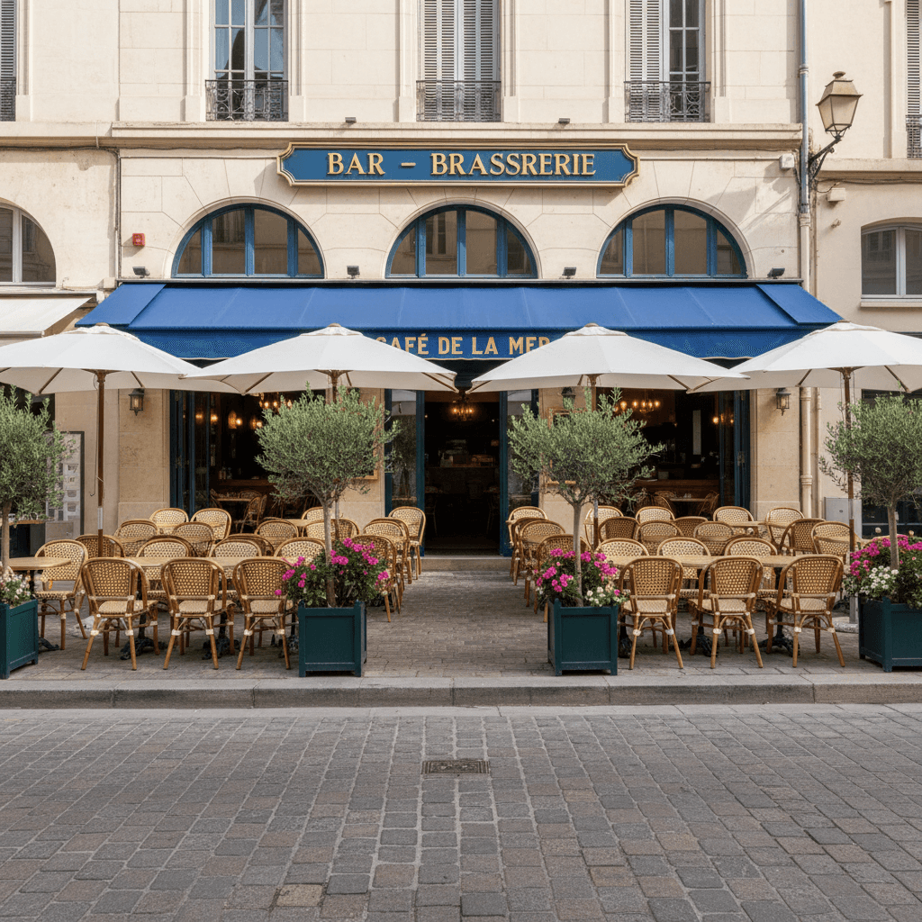 Bar-brasserie à Toulon : terrasse - licence IV