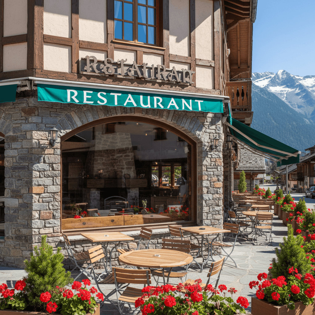 Restaurant 200m² à La Plagne Tarentaise : terrasse - licence IV - Image 1