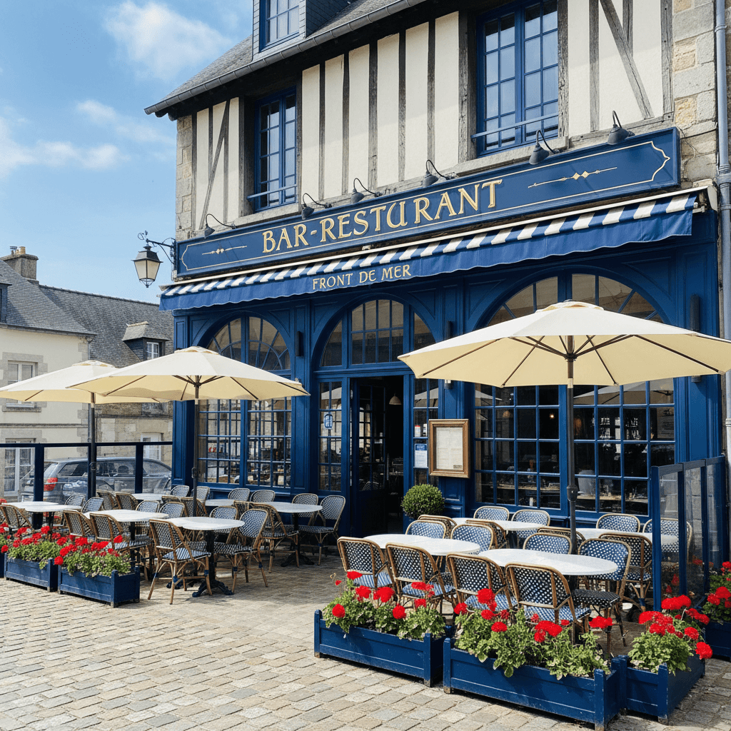 Restaurant 100m² à Sainte-Mère-Église : terrasse - Image 1