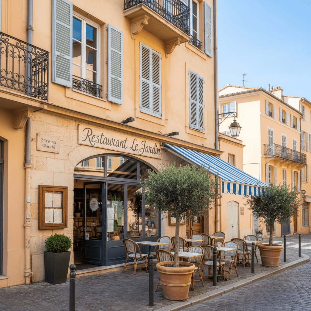 Restaurant à Nice : terrasse - licence IV