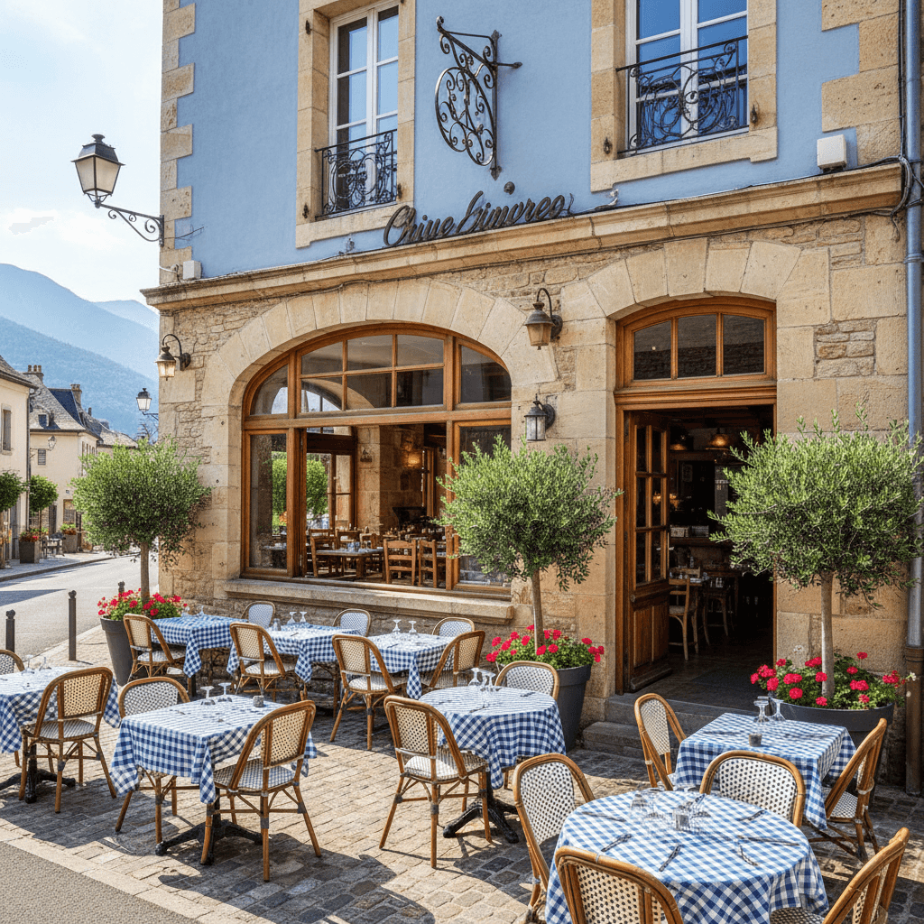 Restaurant à Bagnères-De-Bigorre : terrasse - cuisine équipée - Image 1