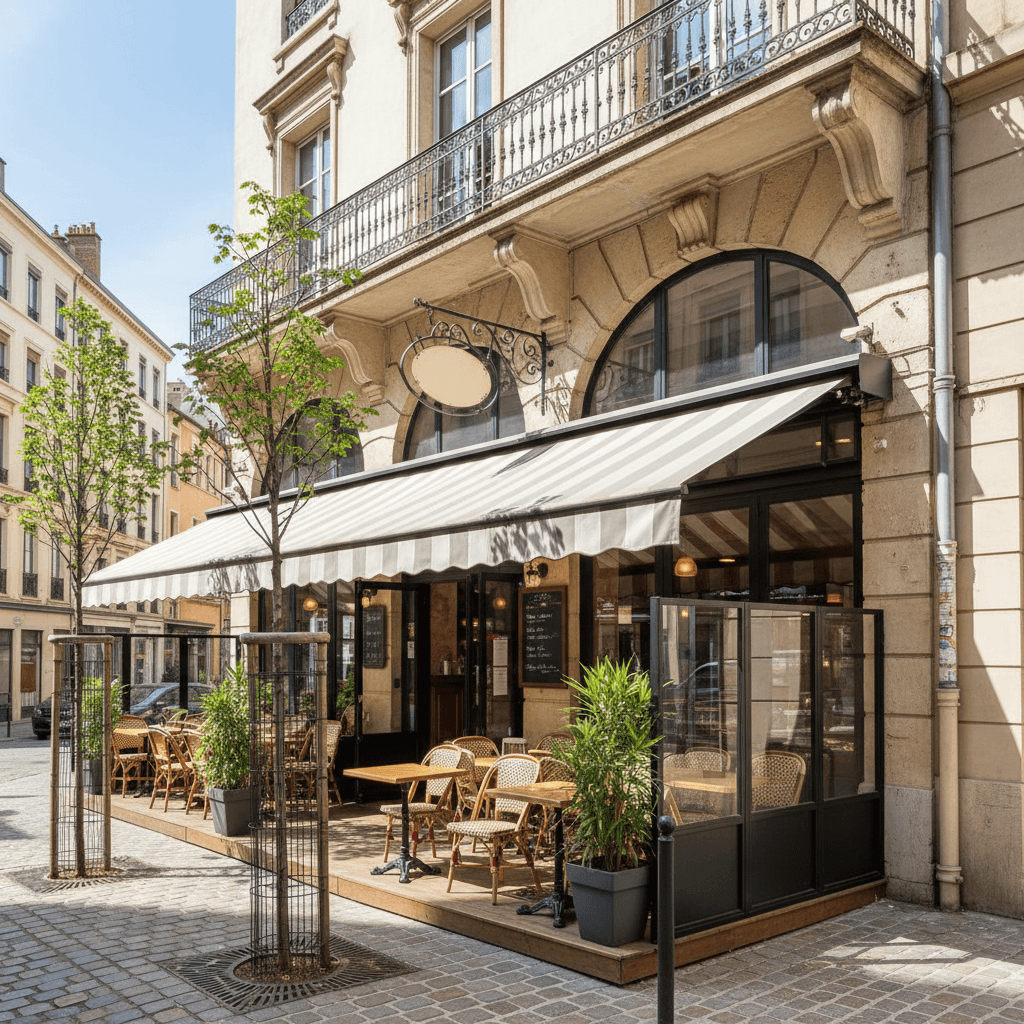 Restaurant 180m² à Lyon : terrasse - licence IV