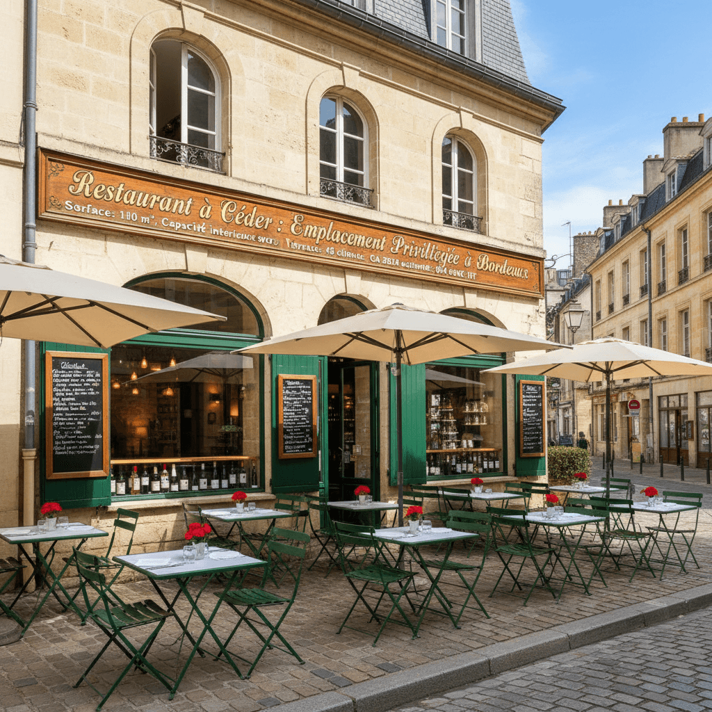 Restaurant 110m² à Bordeaux : terrasse - licence IV