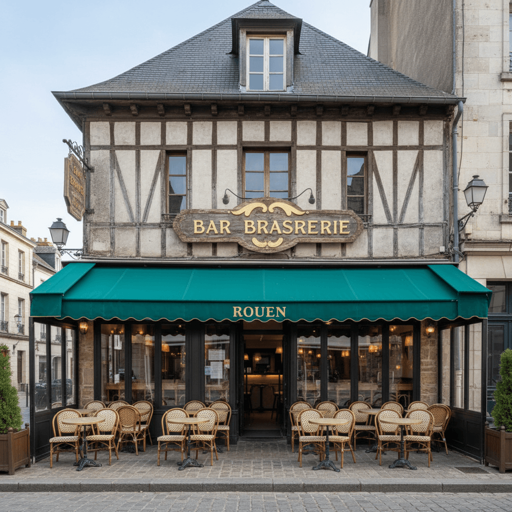 Bar-brasserie à Rouen : terrasse - licence IV