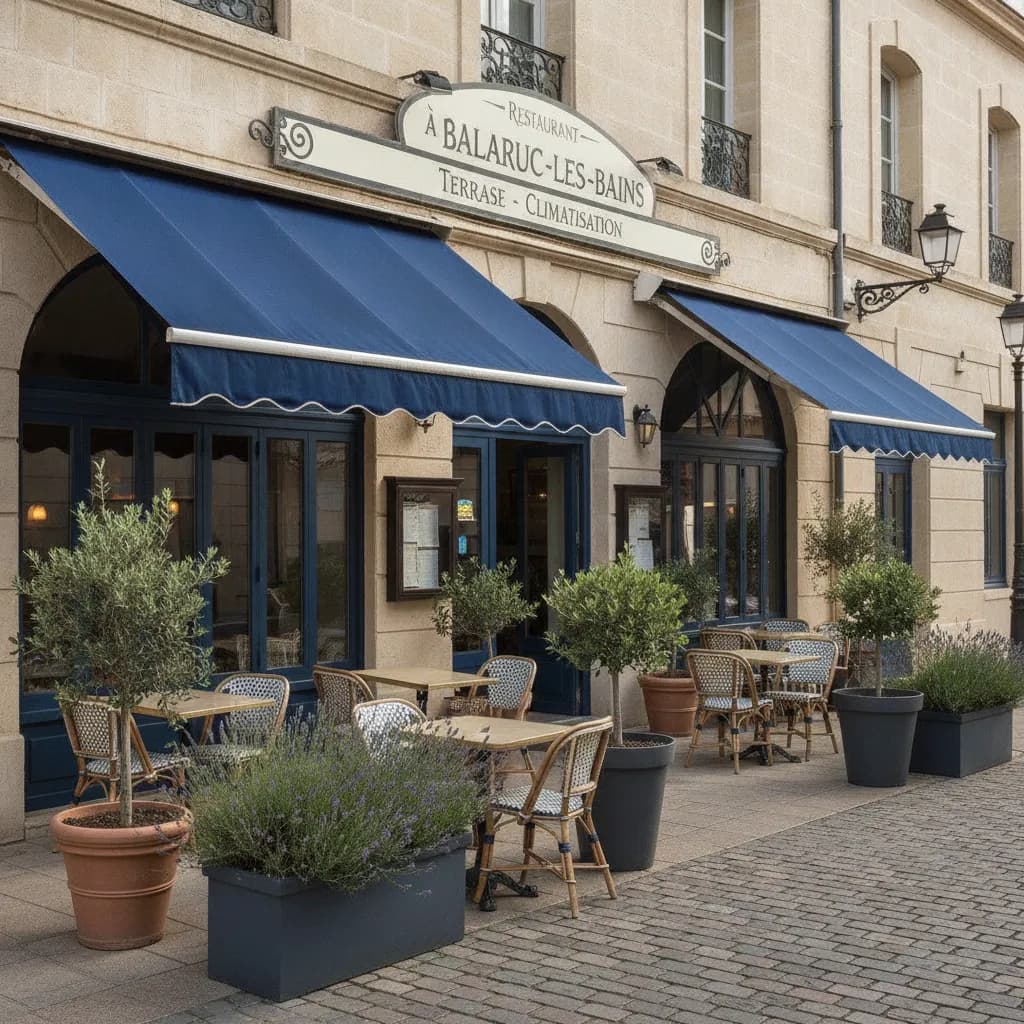 Restaurant à Balaruc-Les-Bains : terrasse - climatisation - Image 1