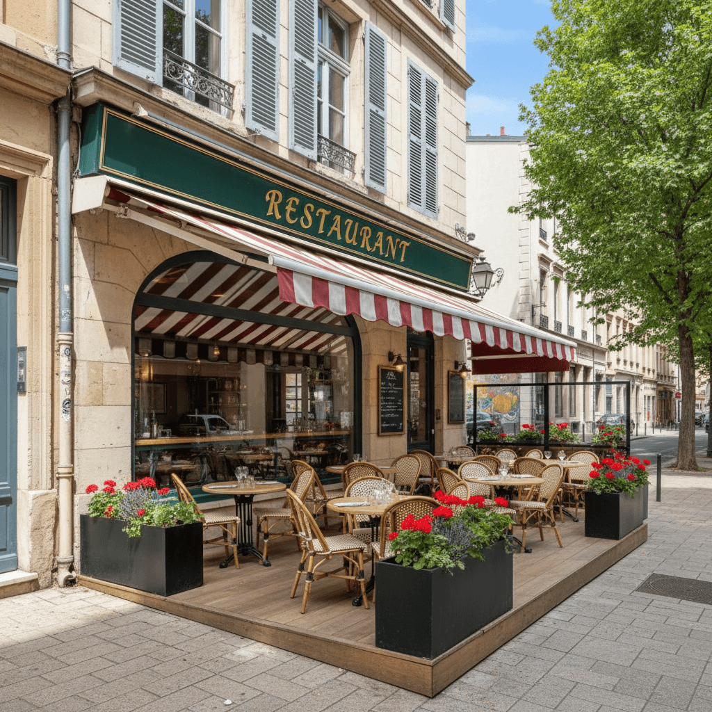 Restaurant 100m² à Lyon : terrasse - licence IV