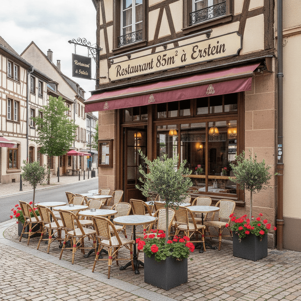 Restaurant 85m² à Erstein : terrasse - licence IV - Image 1