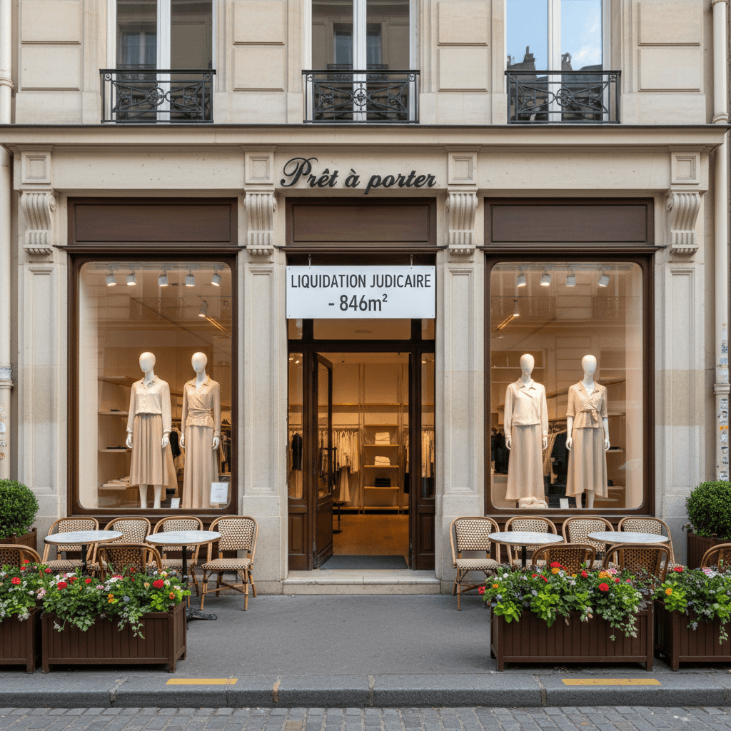 Prêt à porter 846m² à Paris en liquidation judiciaire