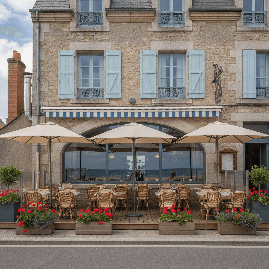 Restaurant 100m² à Dinard : terrasse - extraction - Image 1