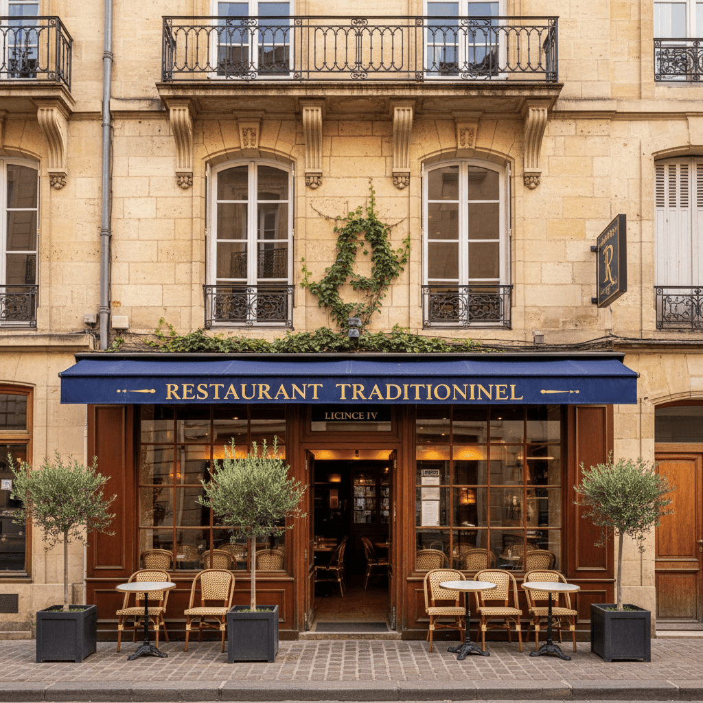 Restaurant 155m² à Bordeaux : terrasse - licence IV