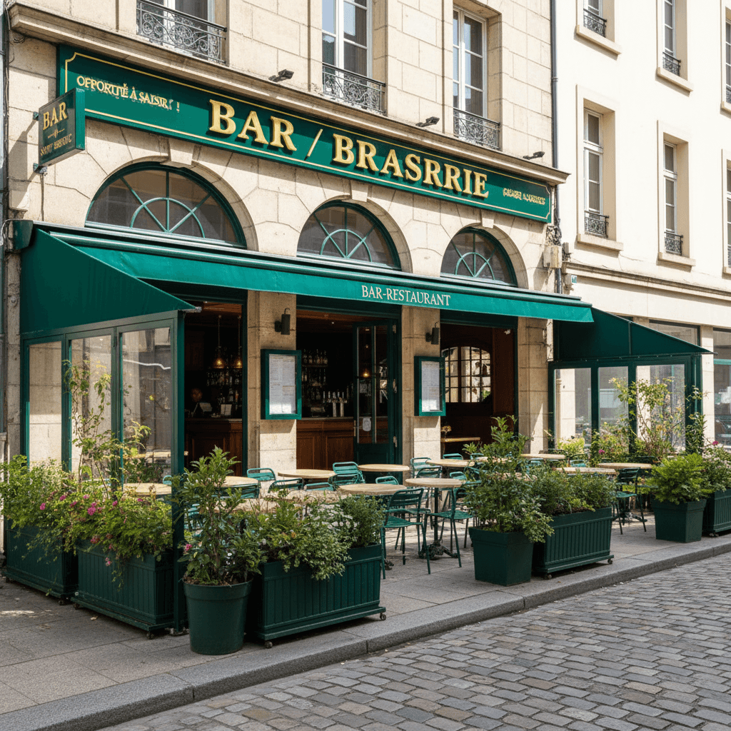 Bar-brasserie à Saint-Brieuc : terrasse - licence IV - Image 1