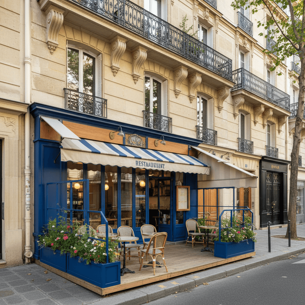 Local de Restauration à Paris - 55 m² avec Terrasse