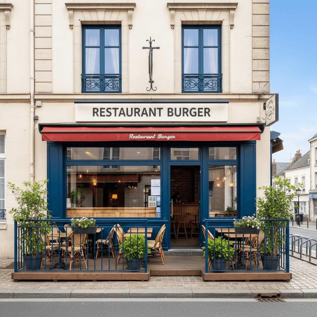 Fast-food 85m² à Saint-Nazaire : terrasse - extraction - Image 1