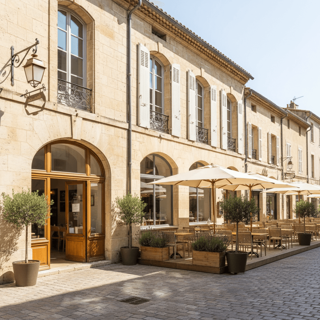 Restaurant 111m² à Aix-En-Provence : terrasse - extraction