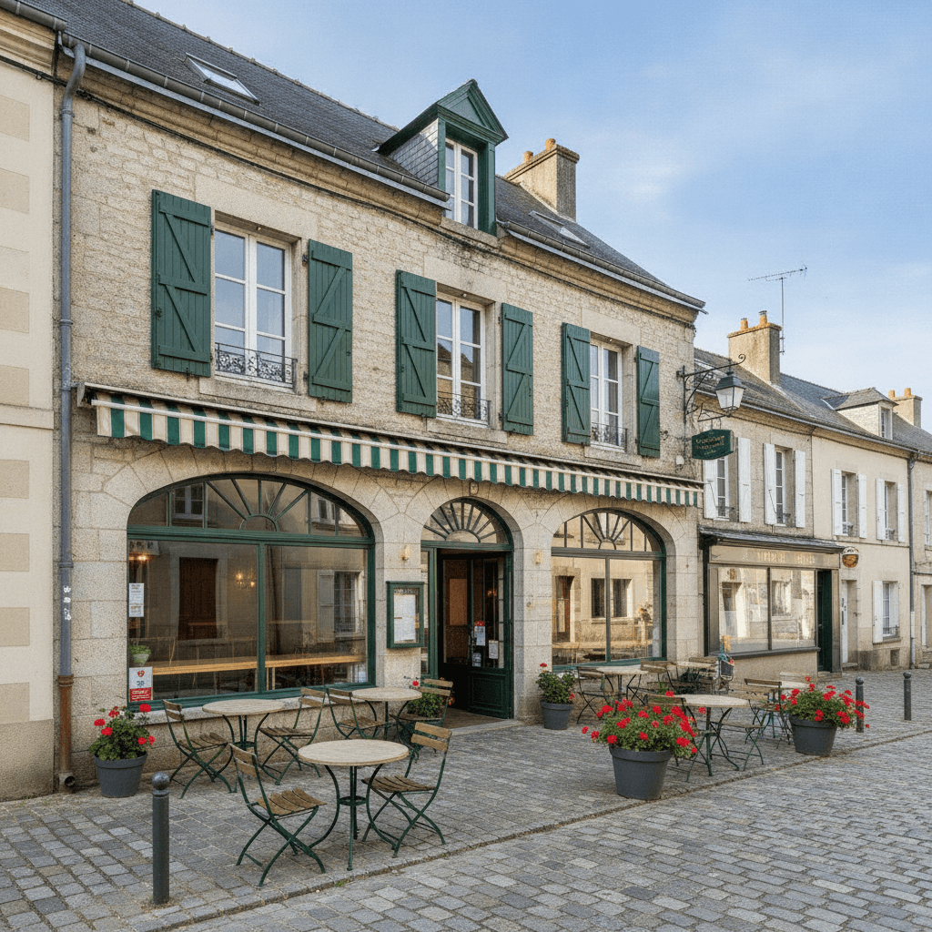 Bar-brasserie 300m² à Saint-Georges-de-Rouelley : terrasse - licence IV - Image 1