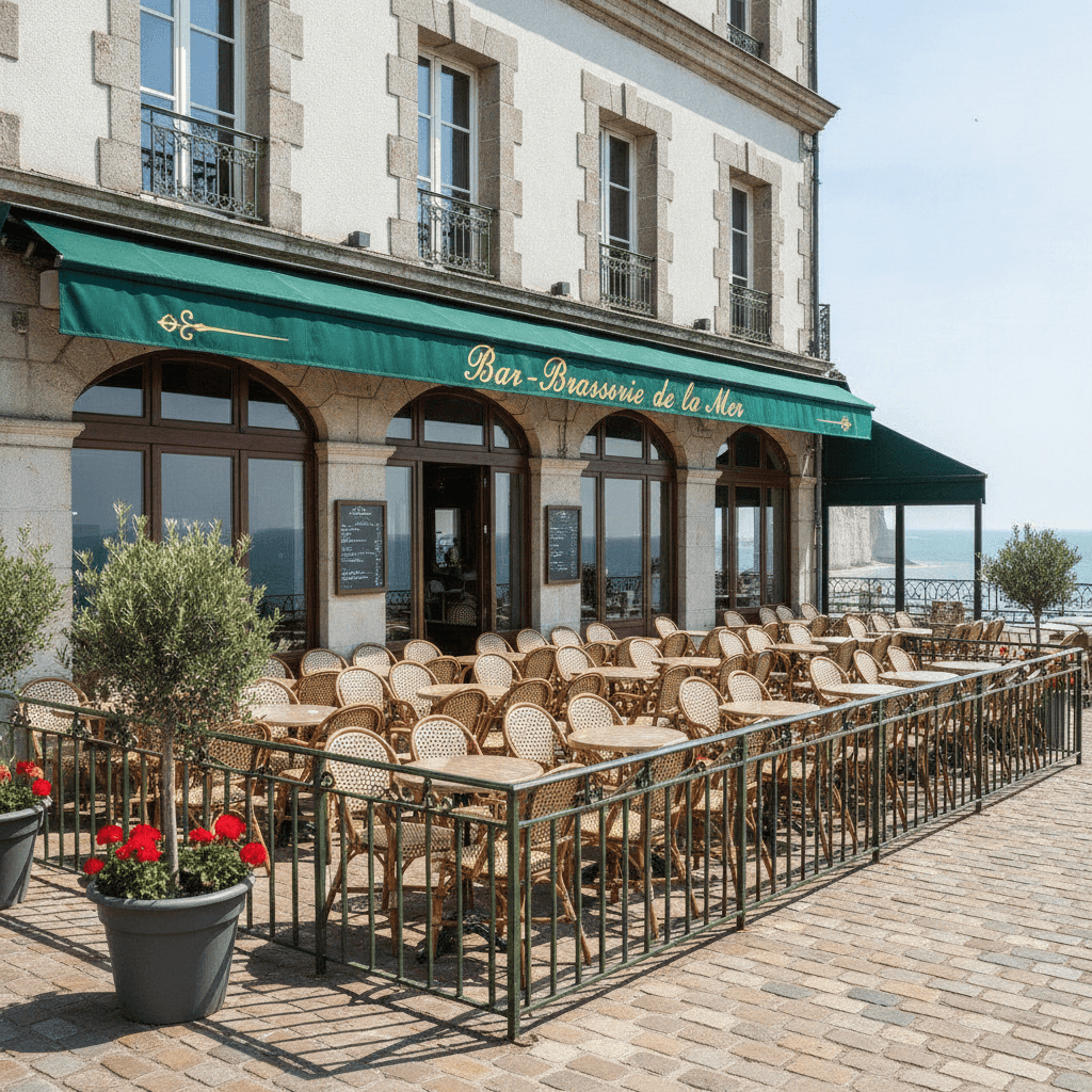 Bar-brasserie 210m² à Fécamp : terrasse - licence IV - Image 1