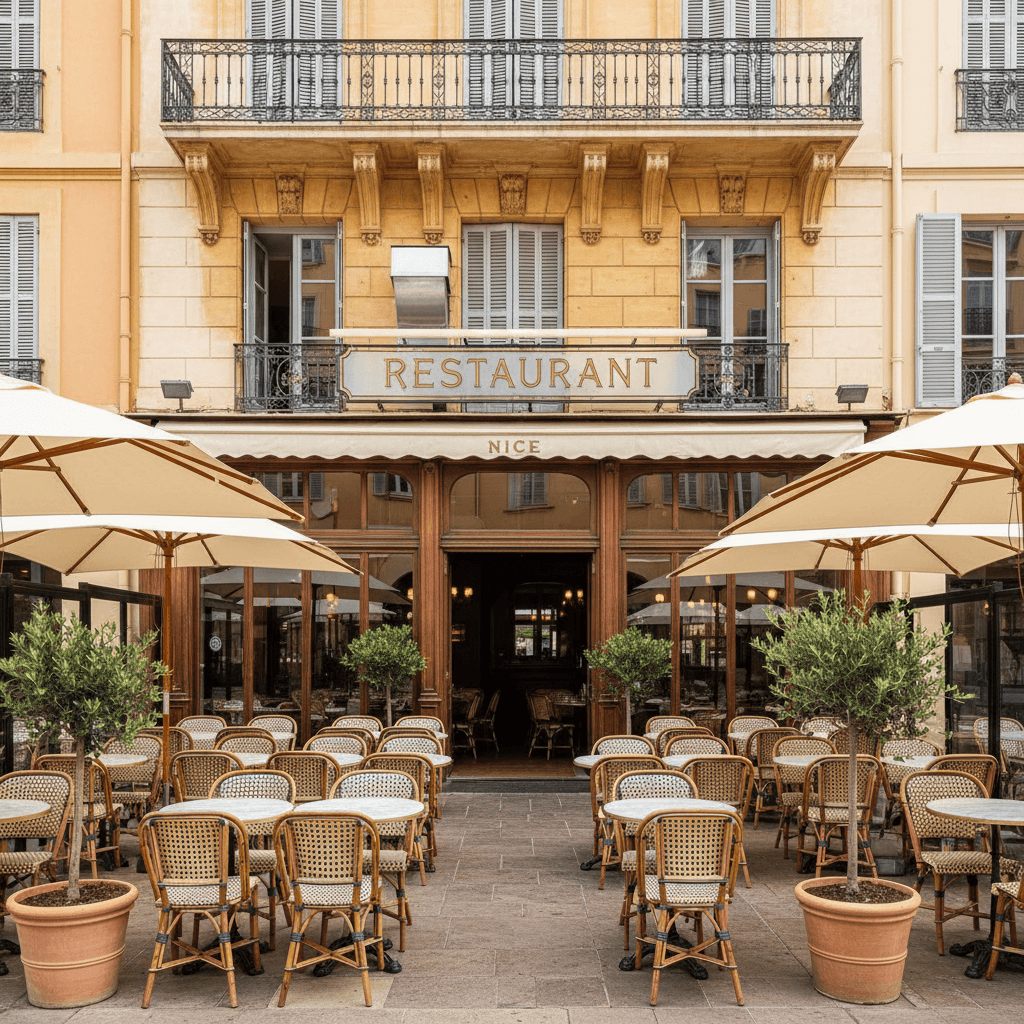 Restaurant à Nice : terrasse - extraction