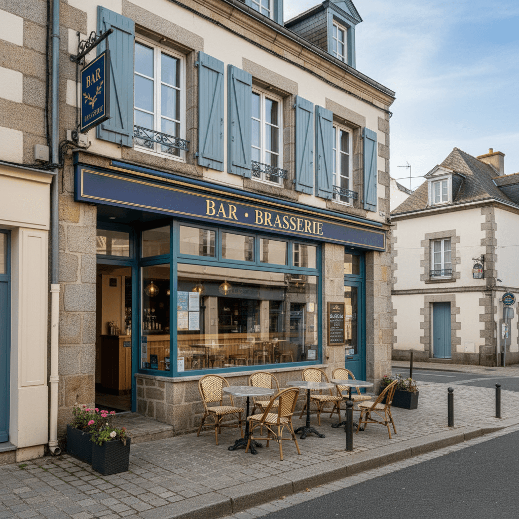 Bar-brasserie 150m² à Guingamp : terrasse - licence IV - Image 1