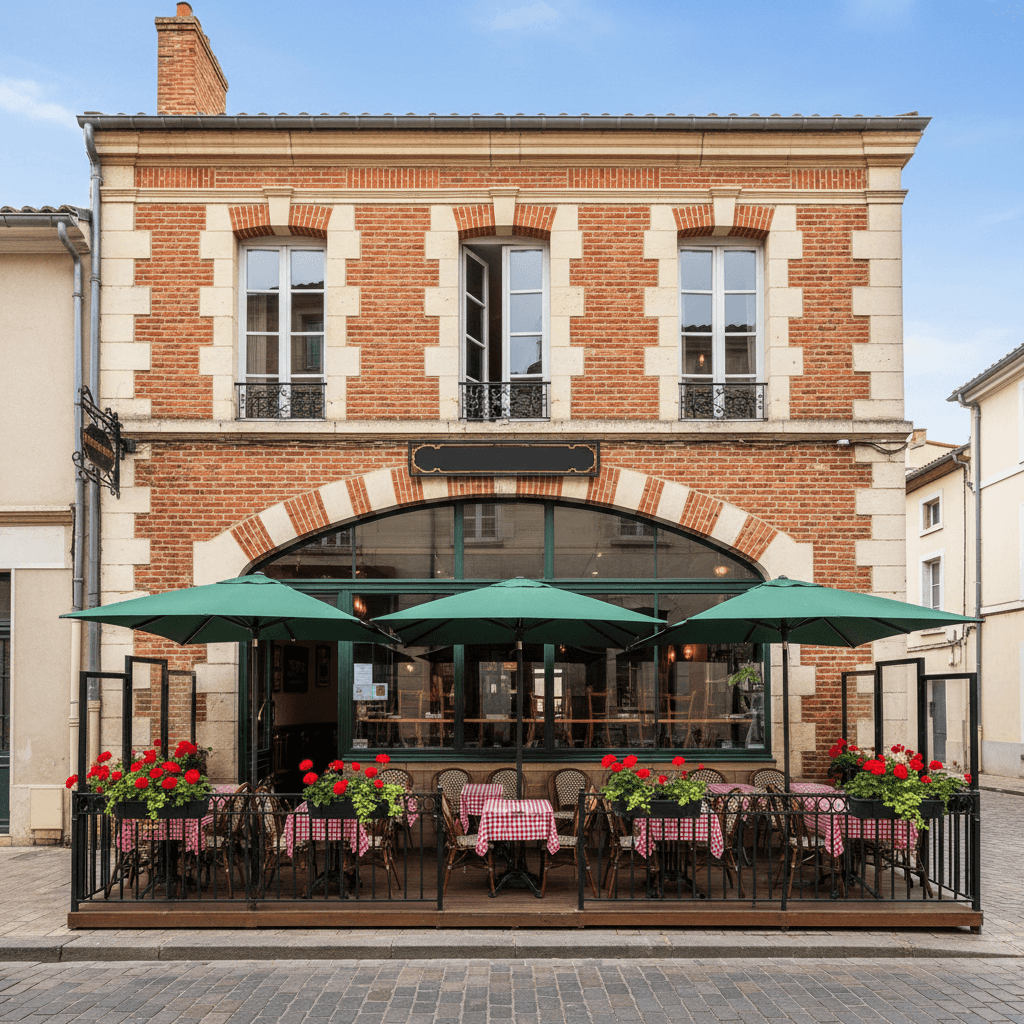 Restaurant 210m² à Toulouse : terrasse - extraction - Image 1